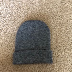 plain gray grey beanie